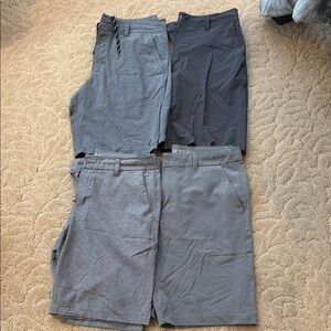 Hang Ten Men's Gray and Dark Gray Flat Front Shorts